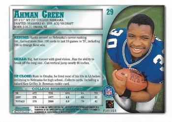 1998 Bowman Chrome #29 Ahman Green Back