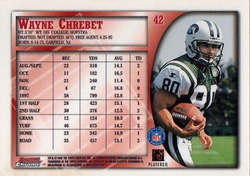 1998 Bowman Chrome #42 Wayne Chrebet Back