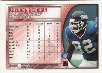 1998 Bowman Chrome #43 Michael Strahan Back