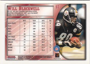 1998 Bowman Chrome #57 Will Blackwell Back
