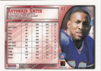 1998 Bowman Chrome #63 Antowain Smith Back