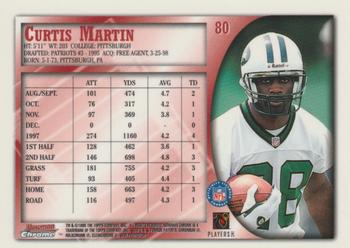 1998 Bowman Chrome #80 Curtis Martin Back