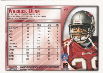 1998 Bowman Chrome #90 Warrick Dunn Back
