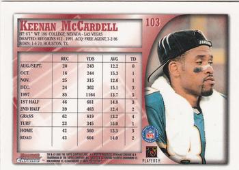 1998 Bowman Chrome #103 Keenan McCardell Back