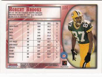 1998 Bowman Chrome #106 Robert Brooks Back