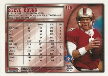 1998 Bowman Chrome #115 Steve Young Back