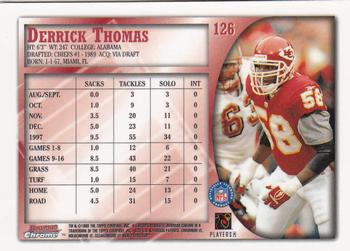 1998 Bowman Chrome #126 Derrick Thomas Back