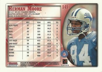 1998 Bowman Chrome #145 Herman Moore Back