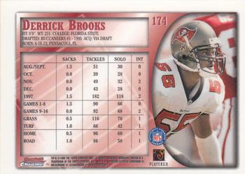 1998 Bowman Chrome #174 Derrick Brooks Back