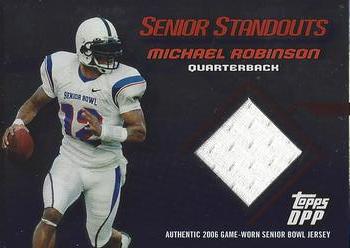 2006 Topps Draft Picks & Prospects - Senior Standout Jersey Silver #SS-MR Michael Robinson Front