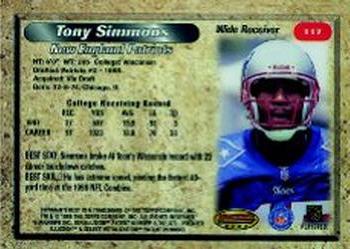 1998 Bowman's Best #117 Tony Simmons Back
