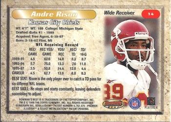 1998 Bowman's Best #14 Andre Rison Back