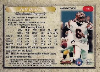 1998 Bowman's Best #15 Jeff Blake Back
