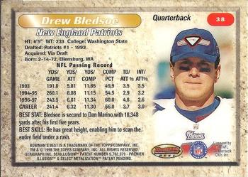 1998 Bowman's Best #38 Drew Bledsoe Back