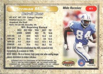 1998 Bowman's Best #61 Herman Moore Back