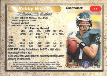 1998 Bowman's Best #71 Bobby Hoying Back
