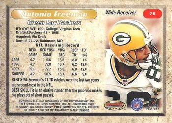 1998 Bowman's Best #75 Antonio Freeman Back