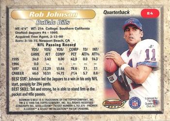 1998 Bowman's Best #84 Rob Johnson Back