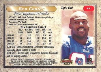 1998 Bowman's Best #88 Ben Coates Back