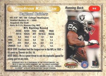 1998 Bowman's Best #96 Napoleon Kaufman Back