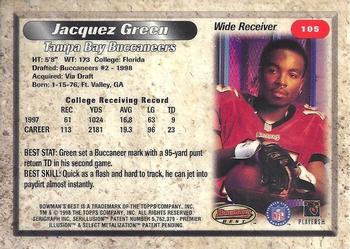 1998 Bowman's Best #105 Jacquez Green Back