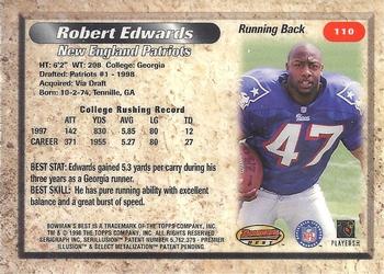 1998 Bowman's Best #110 Robert Edwards Back