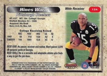 1998 Bowman's Best #124 Hines Ward Back