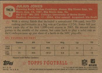 2006 Topps Heritage - Chrome #THC26 Julius Jones Back