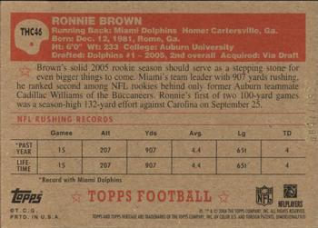 2006 Topps Heritage - Chrome #THC46 Ronnie Brown Back