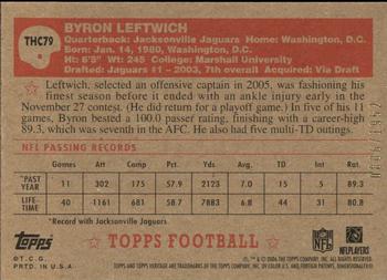 2006 Topps Heritage - Chrome #THC79 Byron Leftwich Back