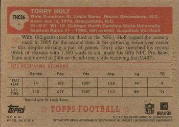2006 Topps Heritage - Chrome #THC86 Torry Holt Back