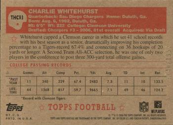 2006 Topps Heritage - Chrome #THC93 Charlie Whitehurst Back
