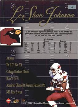 1998 Collector's Edge Advantage #3 LeShon Johnson Back