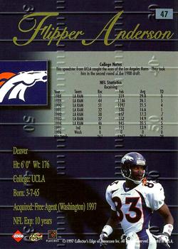 1998 Collector's Edge Advantage #47 Flipper Anderson Back