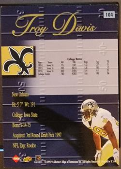 1998 Collector's Edge Advantage #104 Troy Davis Back