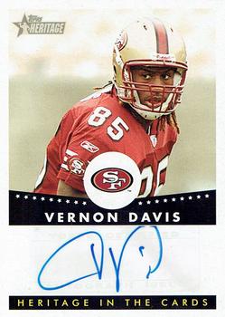 2006 Topps Heritage - In the Cards Autographs #HCA-VD Vernon Davis Front
