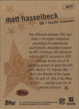 2006 Topps Heritage - New Age Performers #NAP9 Matt Hasselbeck Back