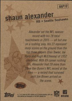2006 Topps Heritage - New Age Performers #NAP10 Shaun Alexander Back