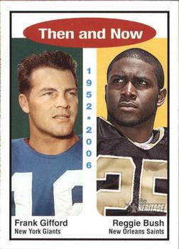 2006 Topps Heritage - Then and Now #TN1 Frank Gifford / Reggie Bush Front