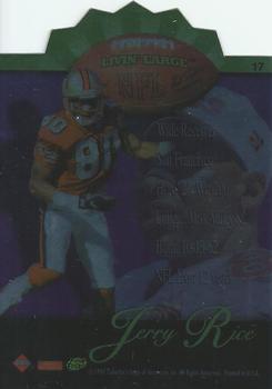 1998 Collector's Edge Advantage - Livin' Large #17 Jerry Rice Back