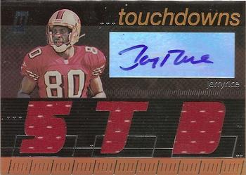2006 Topps Paradigm - Career Highs Triple Jersey Autographs #TPCHTD-JR Jerry Rice Front