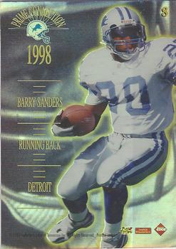 1998 Collector's Edge Advantage - Prime Connection #8 Herman Moore / Barry Sanders Back
