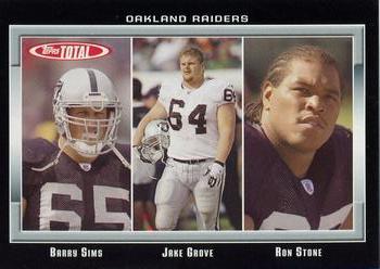2006 Topps Total - Black #14 Ron Stone / Jake Grove / Barry Sims Front