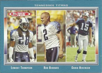 2006 Topps Total - Blue #152 Lamont Thompson / Craig Hentrich / Rob Bironas Front