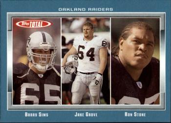2006 Topps Total - Blue #14 Ron Stone / Jake Grove / Barry Sims Front