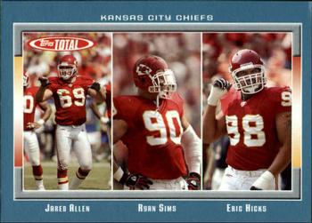 2006 Topps Total - Blue #40 Jared Allen / Eric Hicks / Ryan Sims Front