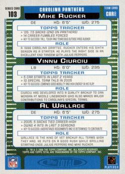 2006 Topps Total - Blue #103 Mike Rucker / Vinny Ciurciu / Al Wallace Back