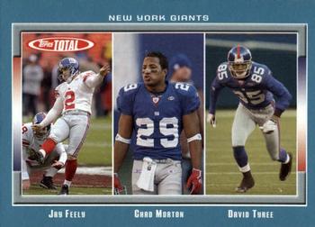 2006 Topps Total - Blue #182 Jay Feely / Chad Morton / David Tyree Front