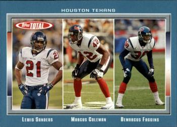 2006 Topps Total - Blue #184 Demarcus Faggins / Lewis Sanders / Marcus Coleman Front