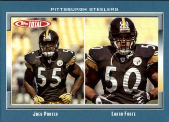 2006 Topps Total - Blue #190 Joey Porter / Larry Foote Front
